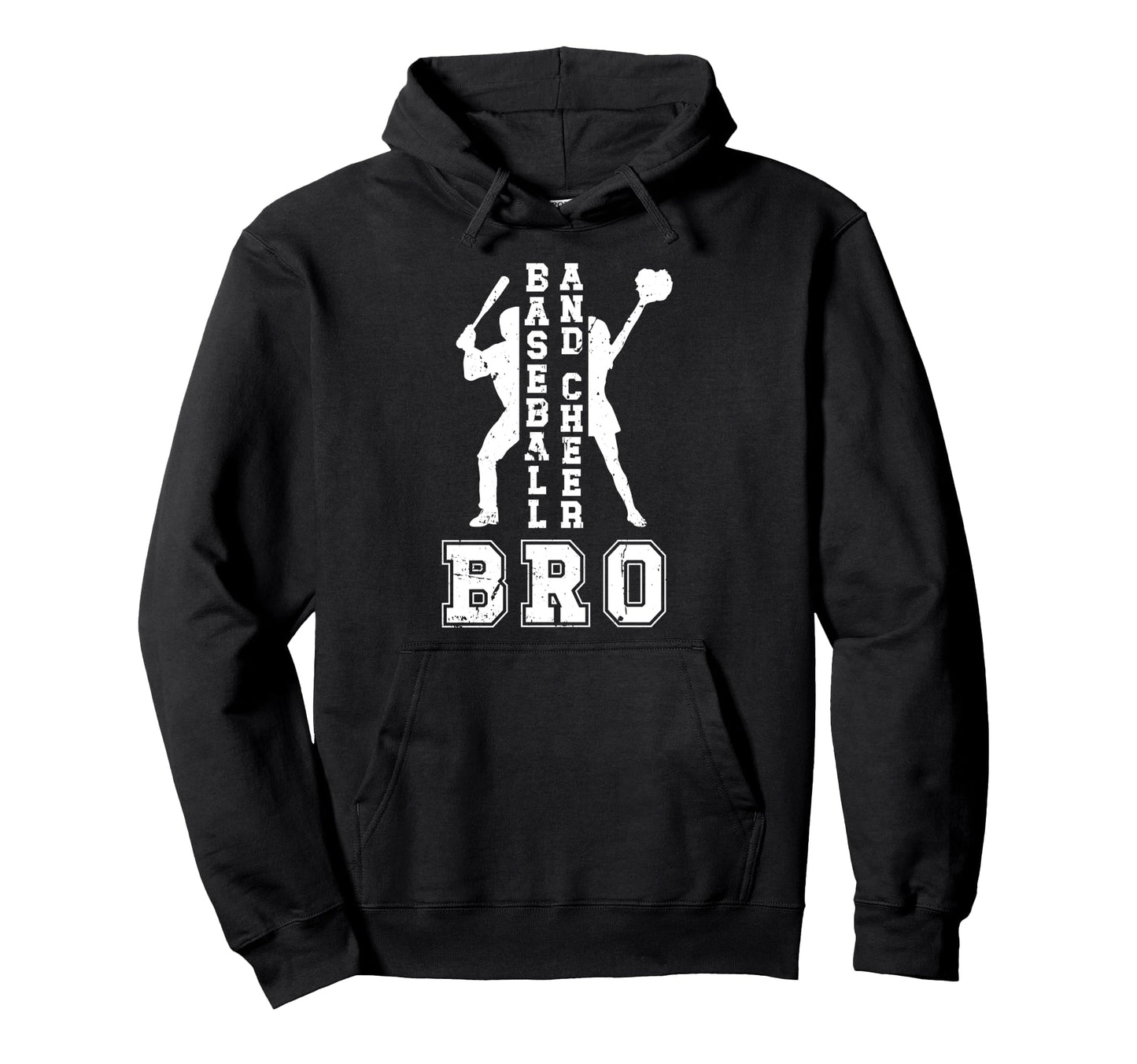 Baseball And Cheer Bro Baseball Hoodie - Novelty Apparel for Adults - T-Shirt, Sweatshirt, Hoodie