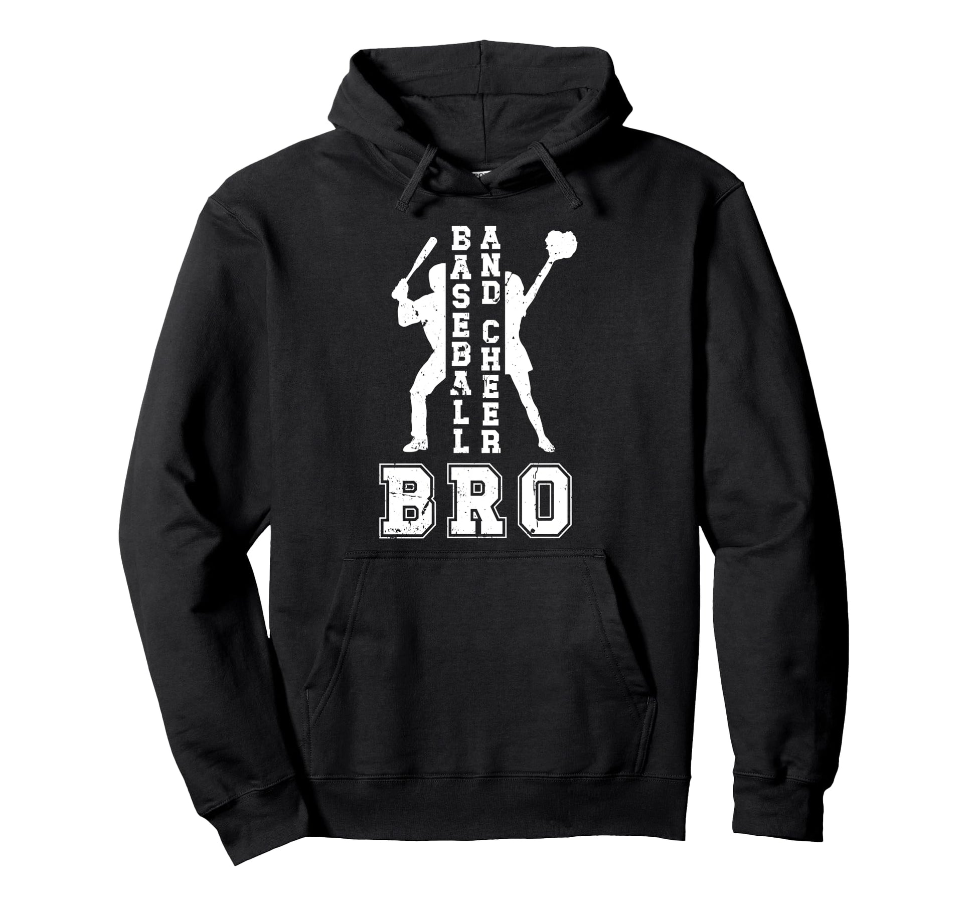 Baseball And Cheer Bro Baseball Hoodie - Novelty Apparel for Adults - T-Shirt, Sweatshirt, Hoodie