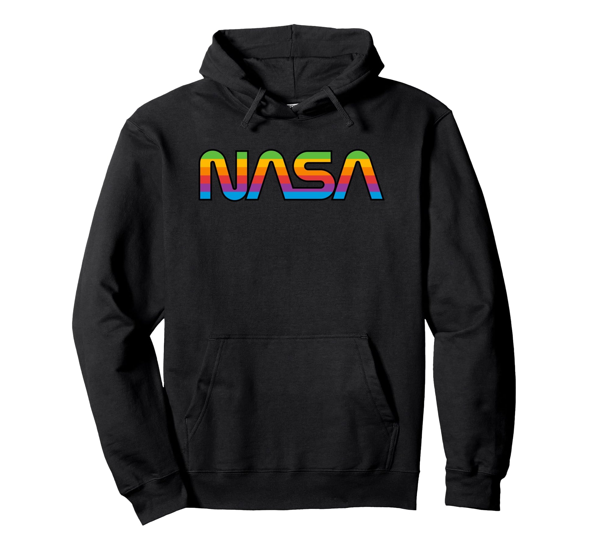 Nasa Rainbow Worm Logo Insignia Hoodie - Fun Novelty Design Unisex - T-Shirt, Sweatshirt, Hoodie