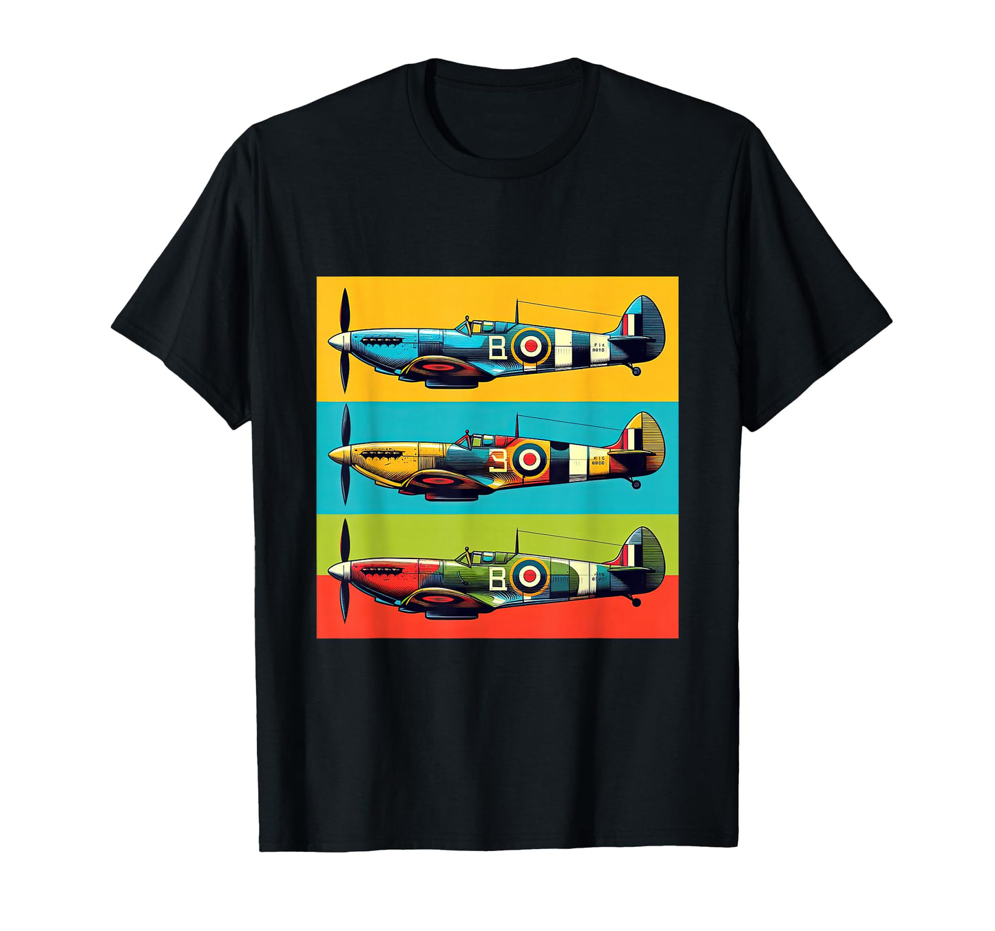 Ww2 Spitfire Raf Warplane T-Shirt - Casual Everyday Wear for Adults - T-Shirt, Sweatshirt, Hoodie