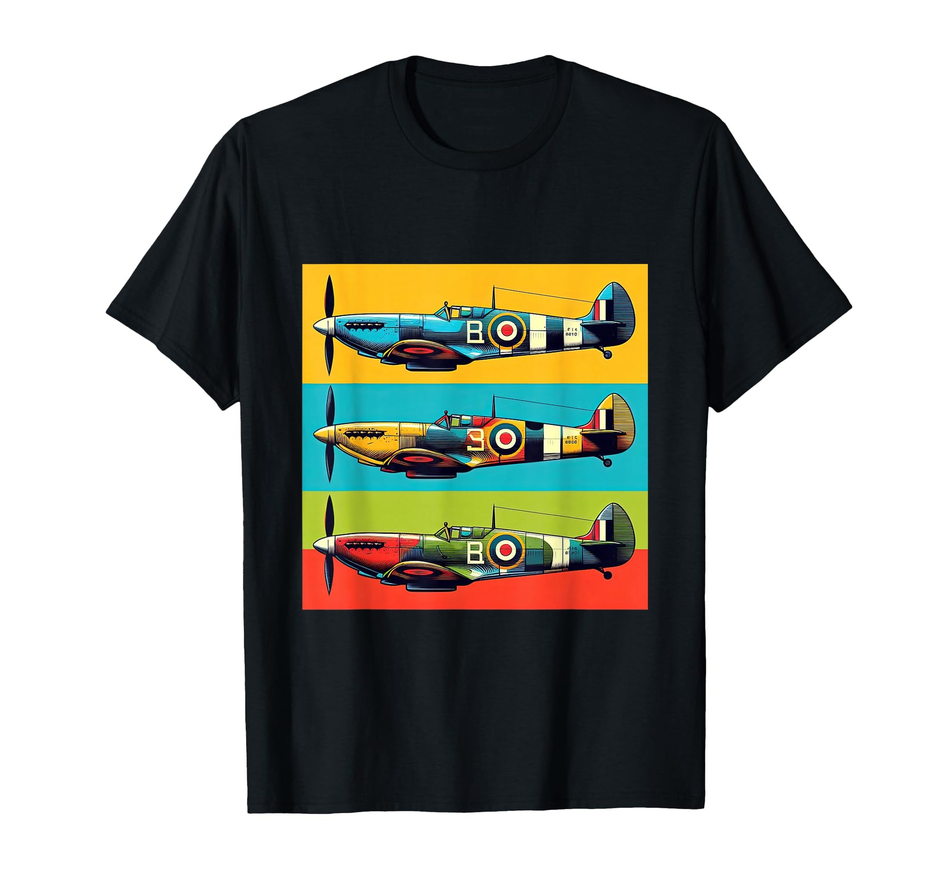 Ww2 Spitfire Raf Warplane T-Shirt - Casual Everyday Wear for Adults - T-Shirt, Sweatshirt, Hoodie