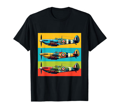 Ww2 Spitfire Raf Warplane T-Shirt - Casual Everyday Wear for Adults - T-Shirt, Sweatshirt, Hoodie