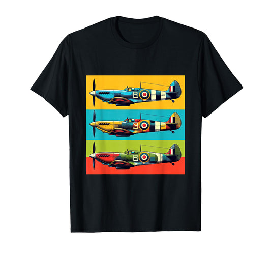 Ww2 Spitfire Raf Warplane T-Shirt - Casual Everyday Wear for Adults - T-Shirt, Sweatshirt, Hoodie