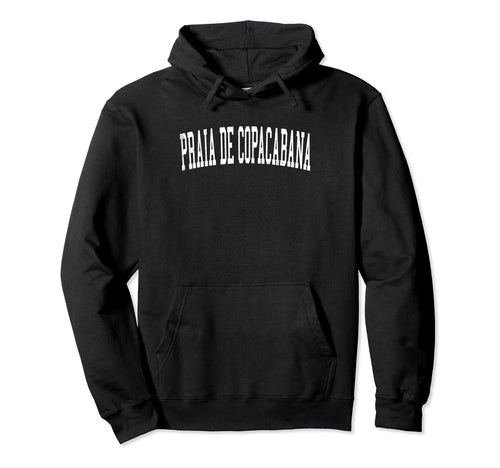 Praia De Copacabana Distressed White Hoodie - Streetwear Style Unisex - T-Shirt, Sweatshirt, Hoodie