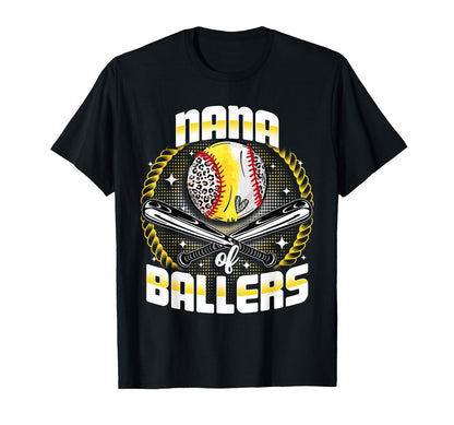 Baseball Softball Nana Ballers T-Shirt - Streetwear Style for Adults - T-Shirt, Sweatshirt, Hoodie
