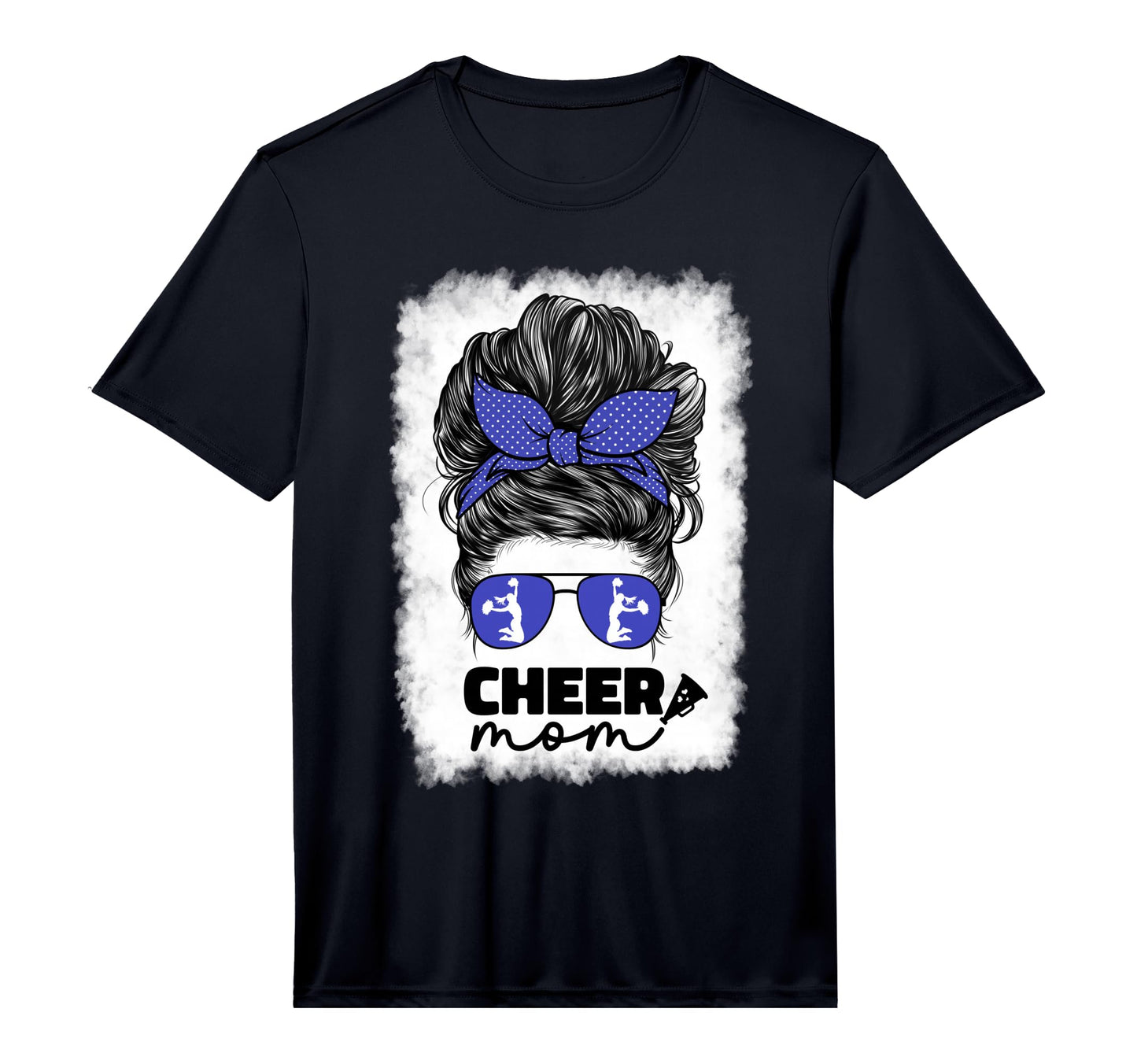 Mens Cheer Mom Cheerleader Mom Blue T-Shirt - Minimalist Print Unisex - T-Shirt, Sweatshirt, Hoodie