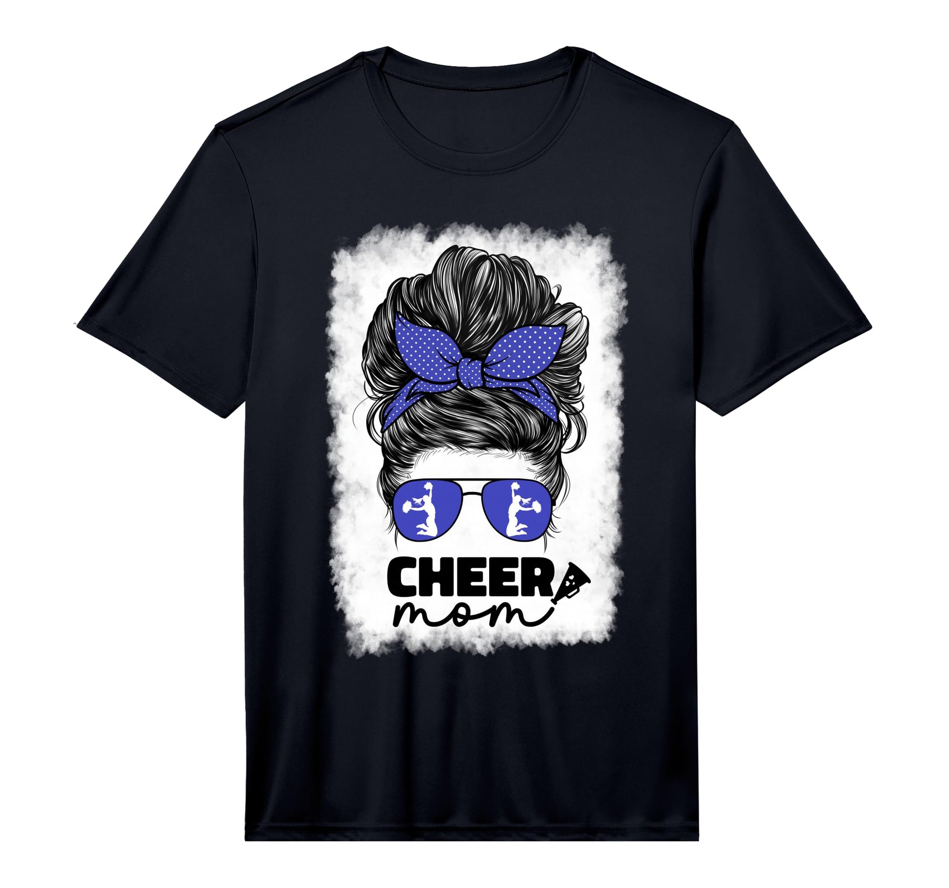 Mens Cheer Mom Cheerleader Mom Blue T-Shirt - Minimalist Print Unisex - T-Shirt, Sweatshirt, Hoodie