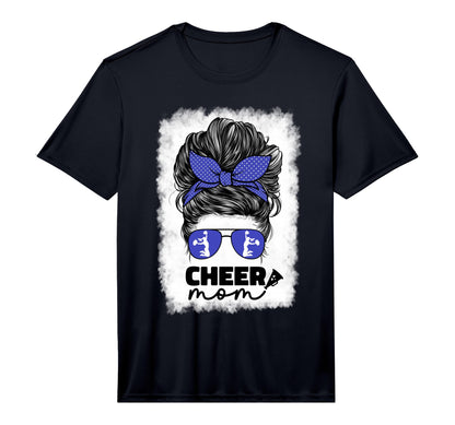Mens Cheer Mom Cheerleader Mom Blue T-Shirt - Minimalist Print Unisex - T-Shirt, Sweatshirt, Hoodie
