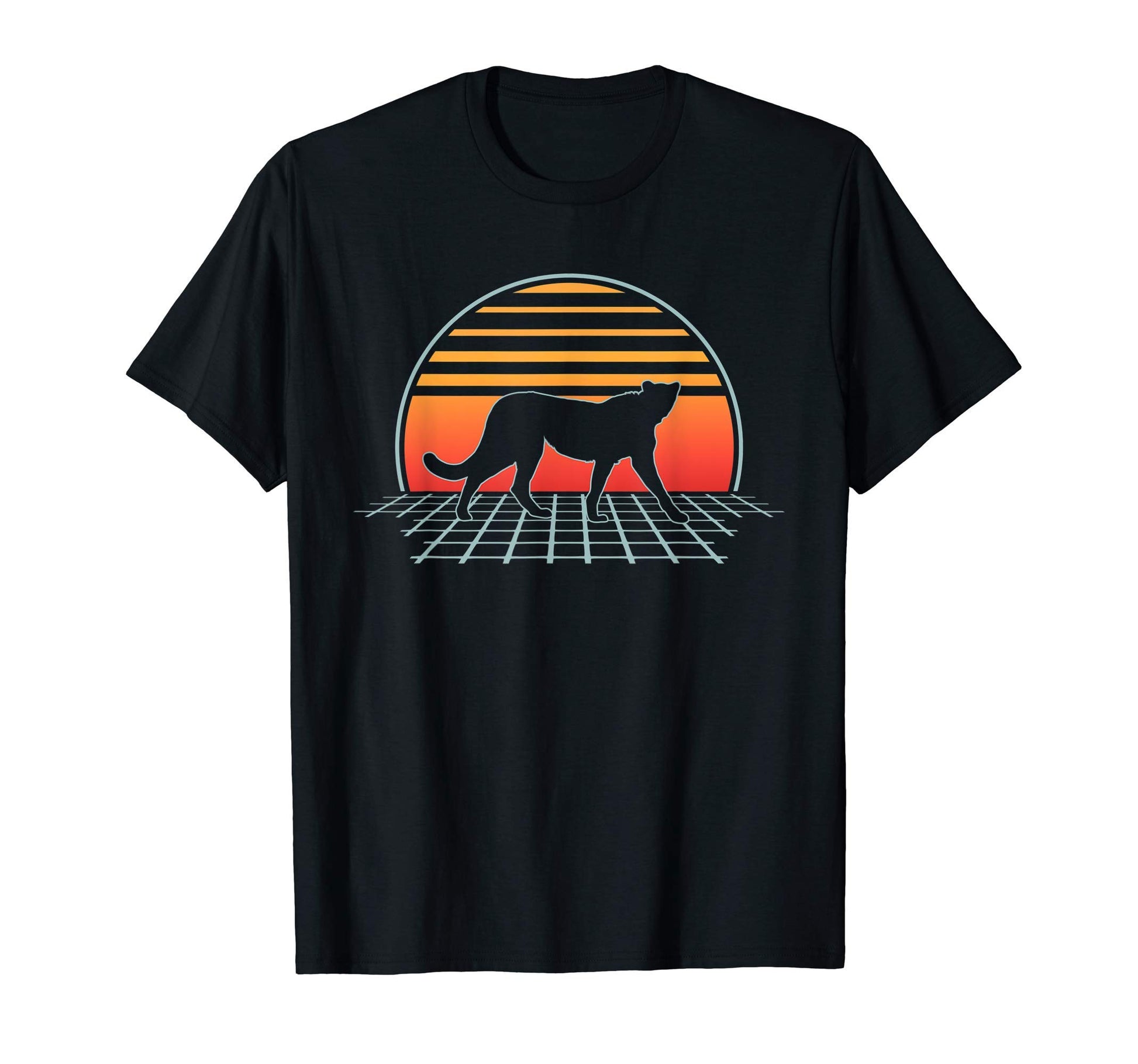 Cheetah Leopard 70S 80S Vaporwave T-Shirt - Novelty Apparel for Adults - T-Shirt, Sweatshirt, Hoodie