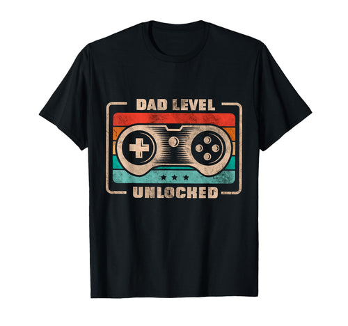 Funny New Dad Dad Level Unlocked Day T-Shirt - Custom Art Print Men Women - T-Shirt, Sweatshirt, Hoodie