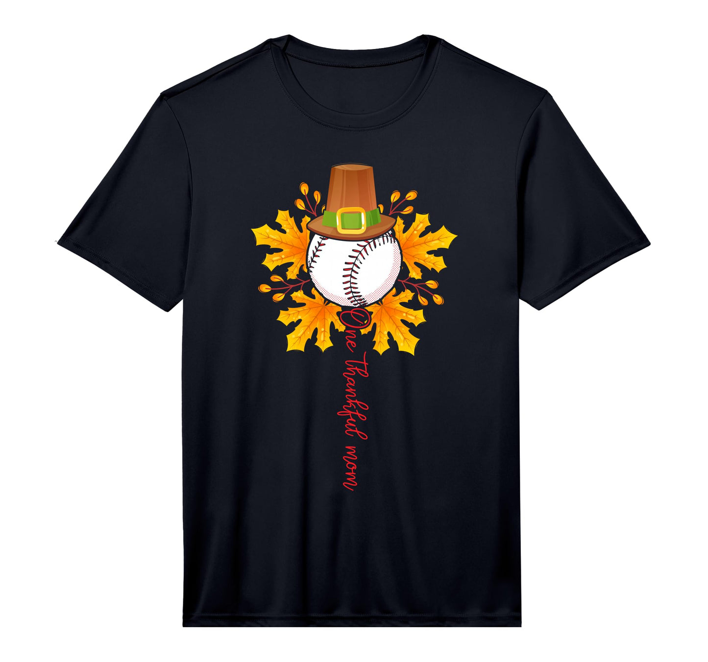 One Thankful Mom Baseball T-Shirt - Fun Novelty Design for Adults - T-Shirt, Sweatshirt, Hoodie
