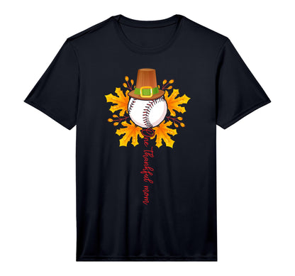 One Thankful Mom Baseball T-Shirt - Fun Novelty Design for Adults - T-Shirt, Sweatshirt, Hoodie