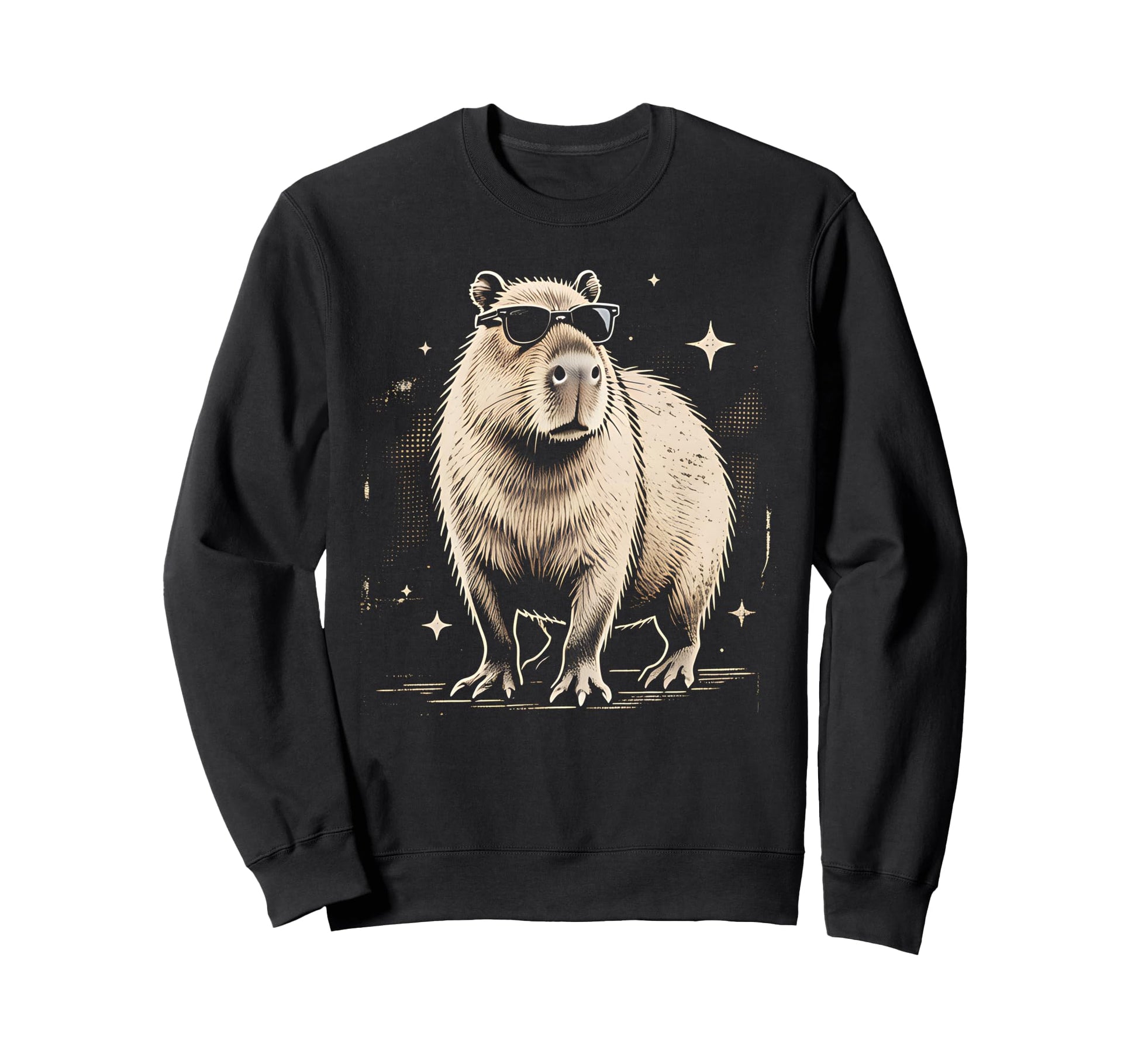 Y2K Capybara Sunglasses 90S 2000S Sweatshirt - Minimalist Print for Adults - T-Shirt, Sweatshirt, Hoodie