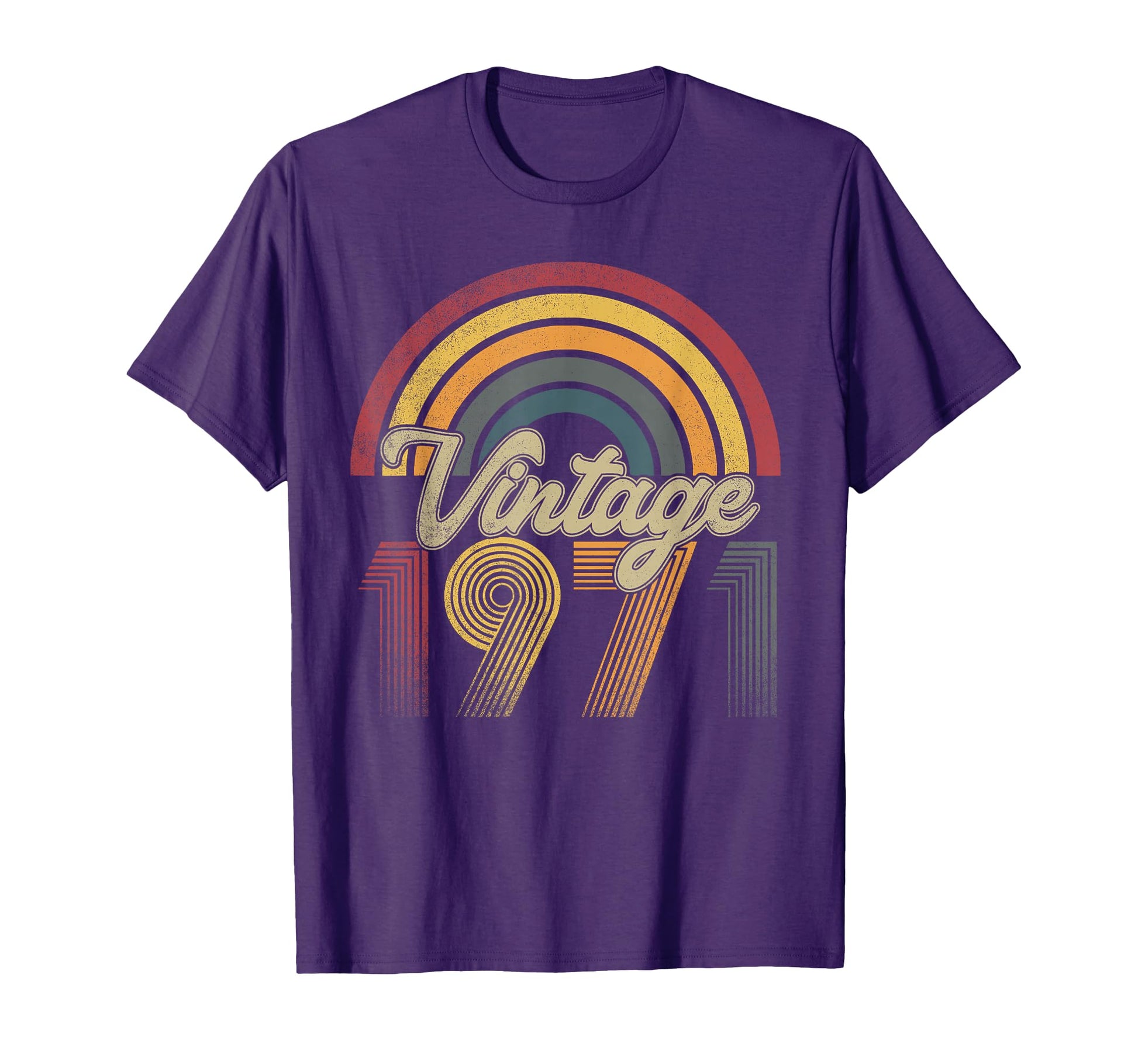 1971 52Nd Birthday Gift Rainbow T-Shirt - Fun Novelty Design Unisex - T-Shirt, Sweatshirt, Hoodie