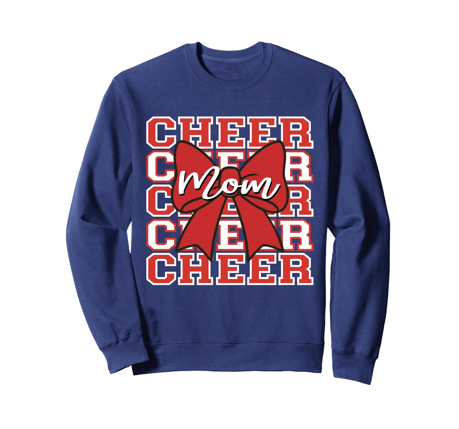 Football Cheer Mom Game Day Red Sweatshirt - Fun Novelty Design for Adults - T-Shirt, Sweatshirt, Hoodie