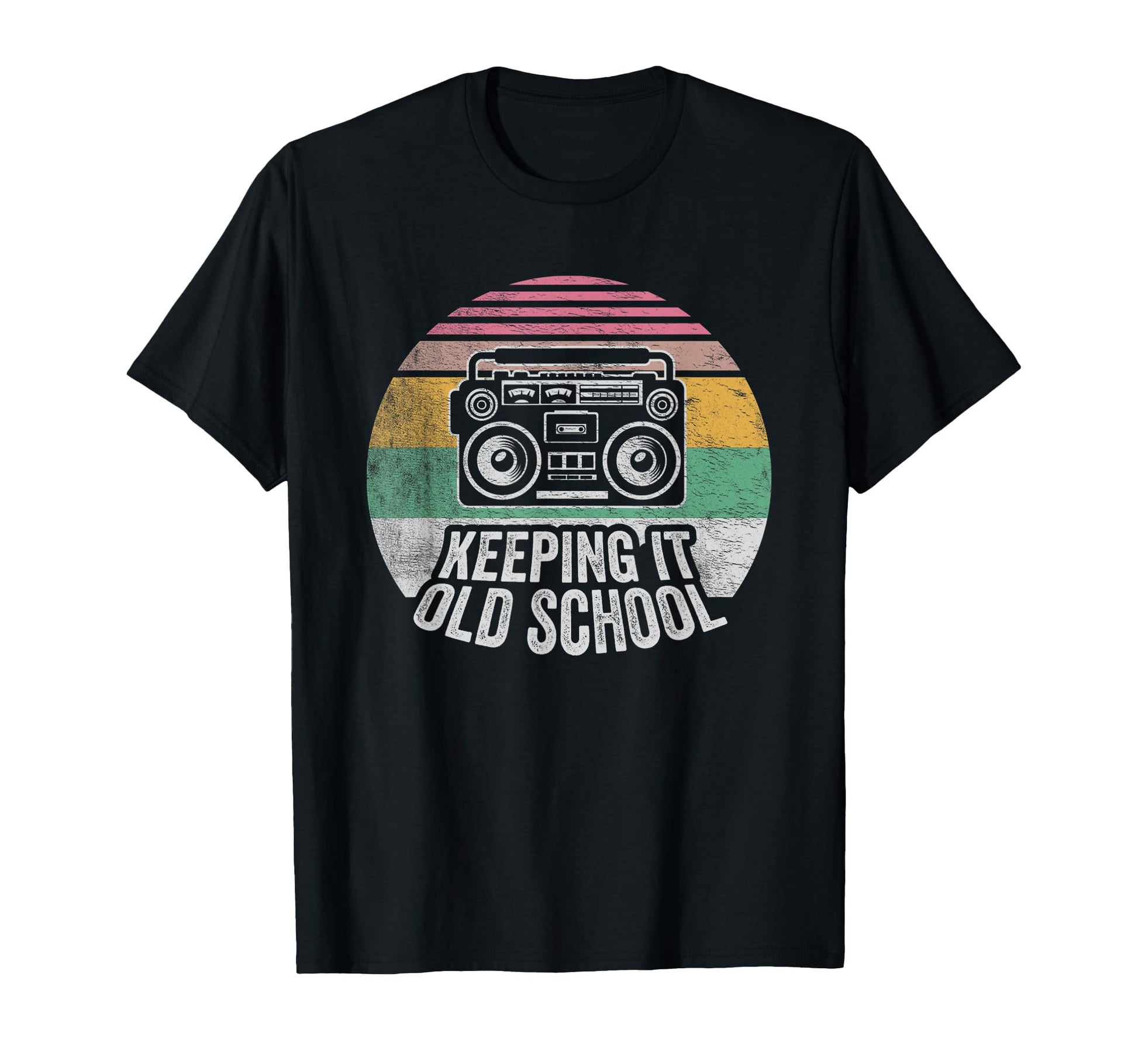 80S 90S Boombox Keeping It Old School T-Shirt - Graphic Print Unisex - T-Shirt, Sweatshirt, Hoodie