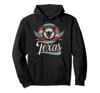 Texas State Animal Bull Sweet Home Boho Hoodie - Unique Graphic Men Women - T-Shirt, Sweatshirt, Hoodie