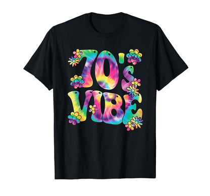 70S Vibe 70S Hippie Rainbow Groovy T-Shirt - Fun Novelty Design for Adults - T-Shirt, Sweatshirt, Hoodie