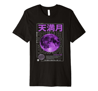 Vaporwave Anime Moon Aesthetic 90S Vibe T-Shirt - Streetwear Style Unisex - T-Shirt, Sweatshirt, Hoodie