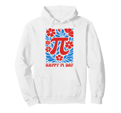 Happy Pi Day Symbol Boho Flower Math Hoodie - Aesthetic Graphic Men Women - T-Shirt, Sweatshirt, Hoodie