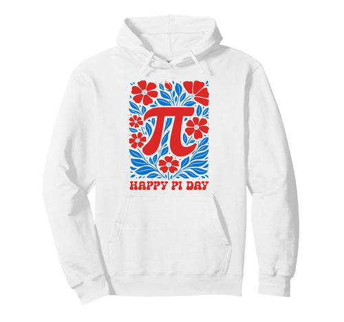Happy Pi Day Symbol Boho Flower Math Hoodie - Aesthetic Graphic Men Women - T-Shirt, Sweatshirt, Hoodie