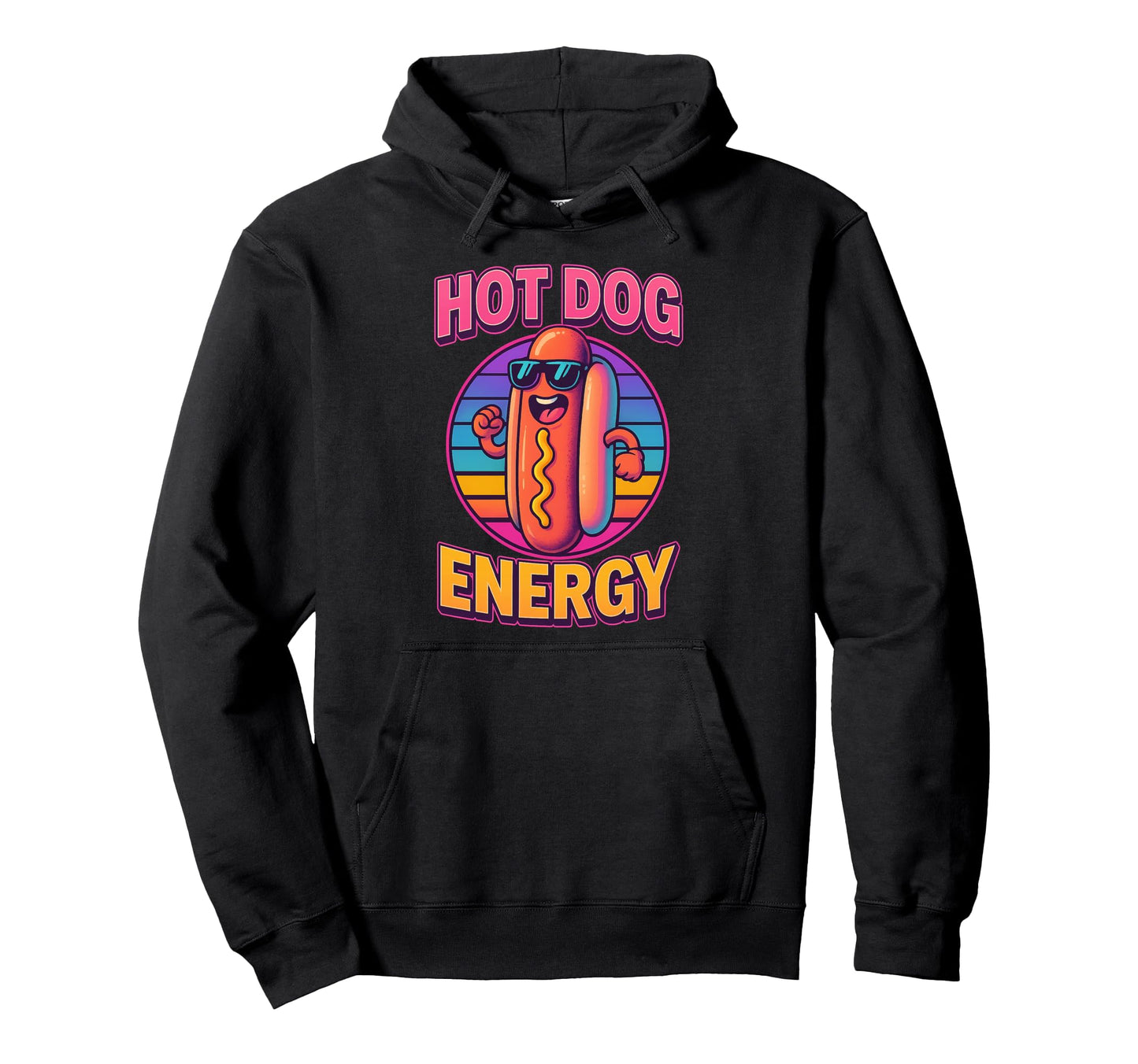 Funny Hot Dog Y2K Vaporwave Aesthetic Hoodie - Minimalist Print Unisex - T-Shirt, Sweatshirt, Hoodie