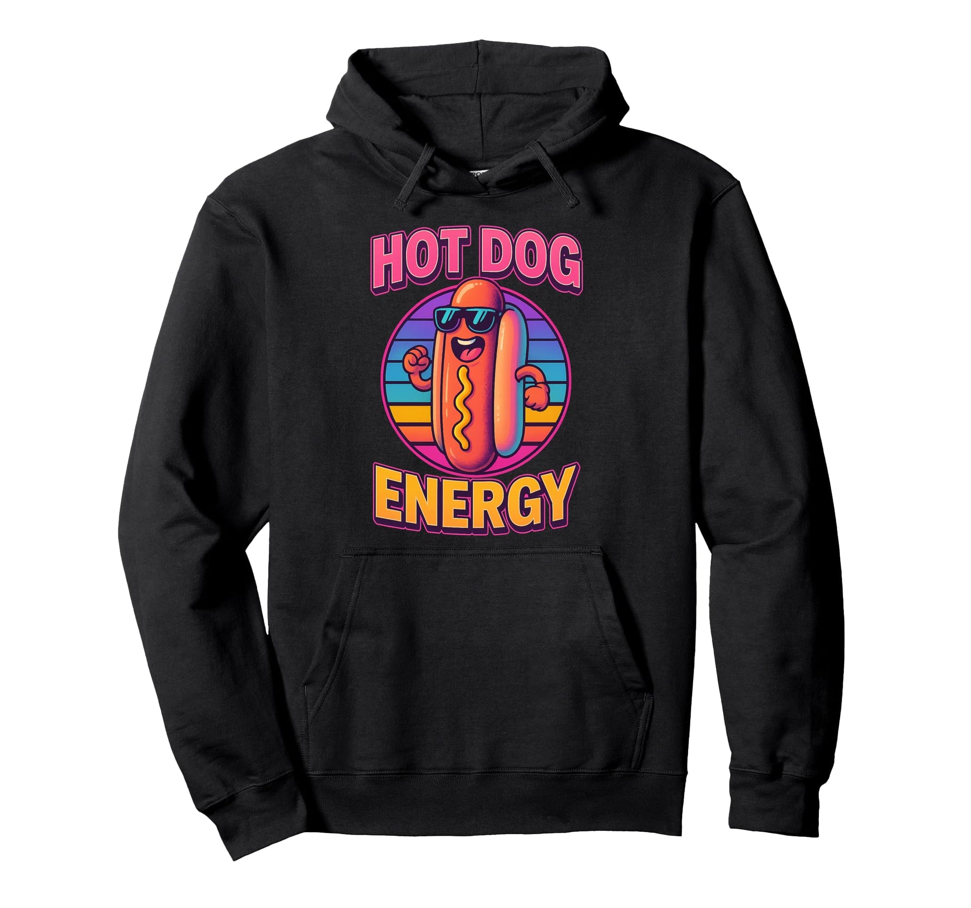 Funny Hot Dog Y2K Vaporwave Aesthetic Hoodie - Minimalist Print Unisex - T-Shirt, Sweatshirt, Hoodie