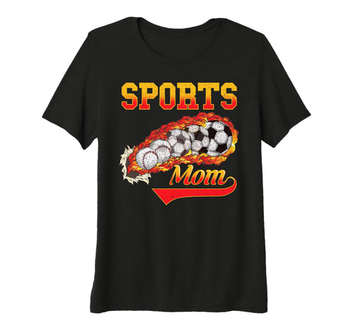 Womens Proud Sports Mom Athletic Mom T-Shirt - Unique Graphic Men Women - T-Shirt, Sweatshirt, Hoodie