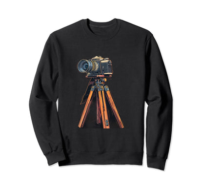 Photography Camera Tripod Sweatshirt - Fun Novelty Design Unisex - T-Shirt, Sweatshirt, Hoodie