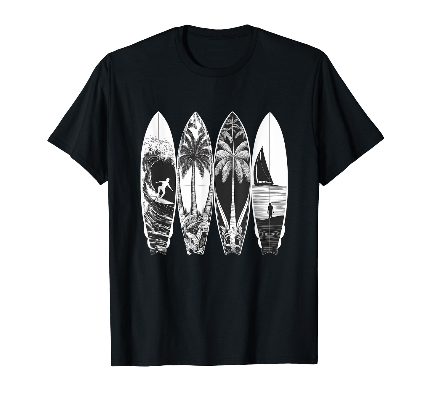 Surfer Surfing Surfboard Surfboarder T-Shirt - Aesthetic Graphic Unisex - T-Shirt, Sweatshirt, Hoodie