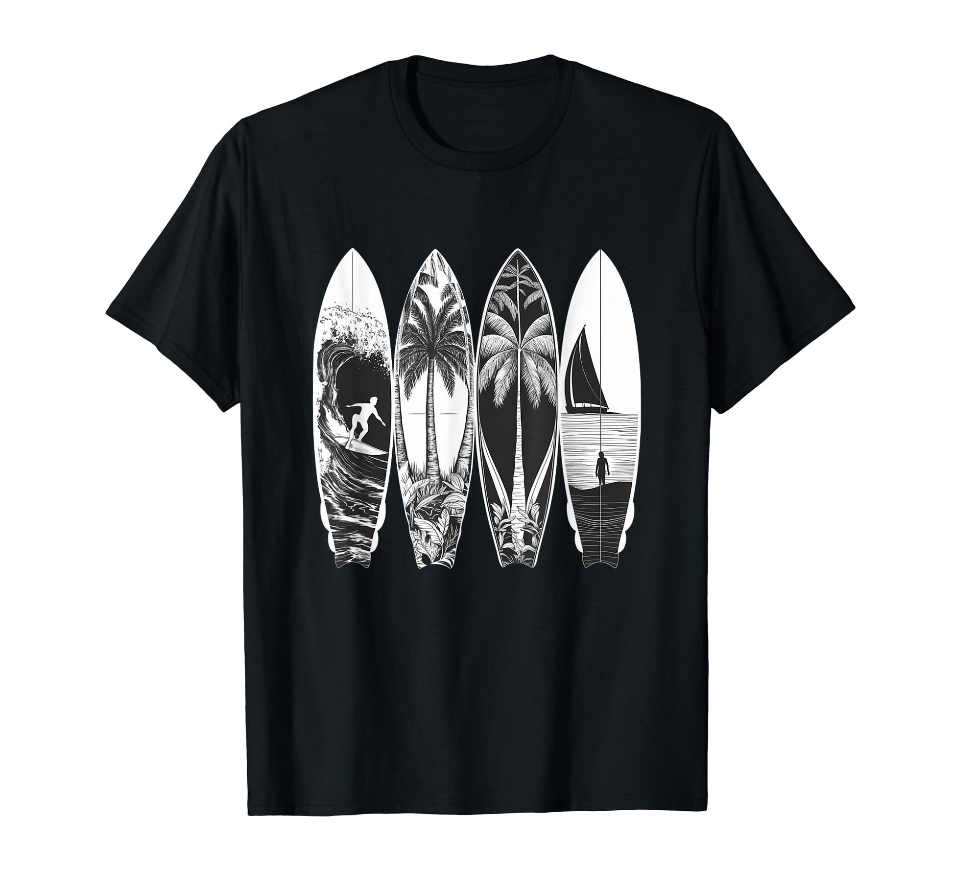 Surfer Surfing Surfboard Surfboarder T-Shirt - Aesthetic Graphic Unisex - T-Shirt, Sweatshirt, Hoodie
