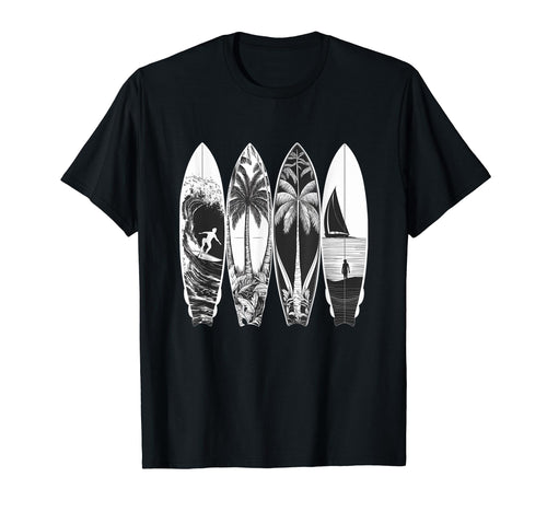 Surfer Surfing Surfboard Surfboarder T-Shirt - Aesthetic Graphic Unisex - T-Shirt, Sweatshirt, Hoodie
