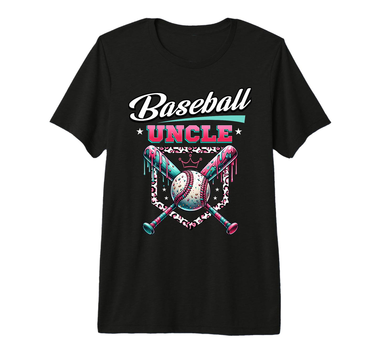 Mens Baseball Uncle Dripping Baseball Bat T-Shirt - Graphic Print Unisex - T-Shirt, Sweatshirt, Hoodie