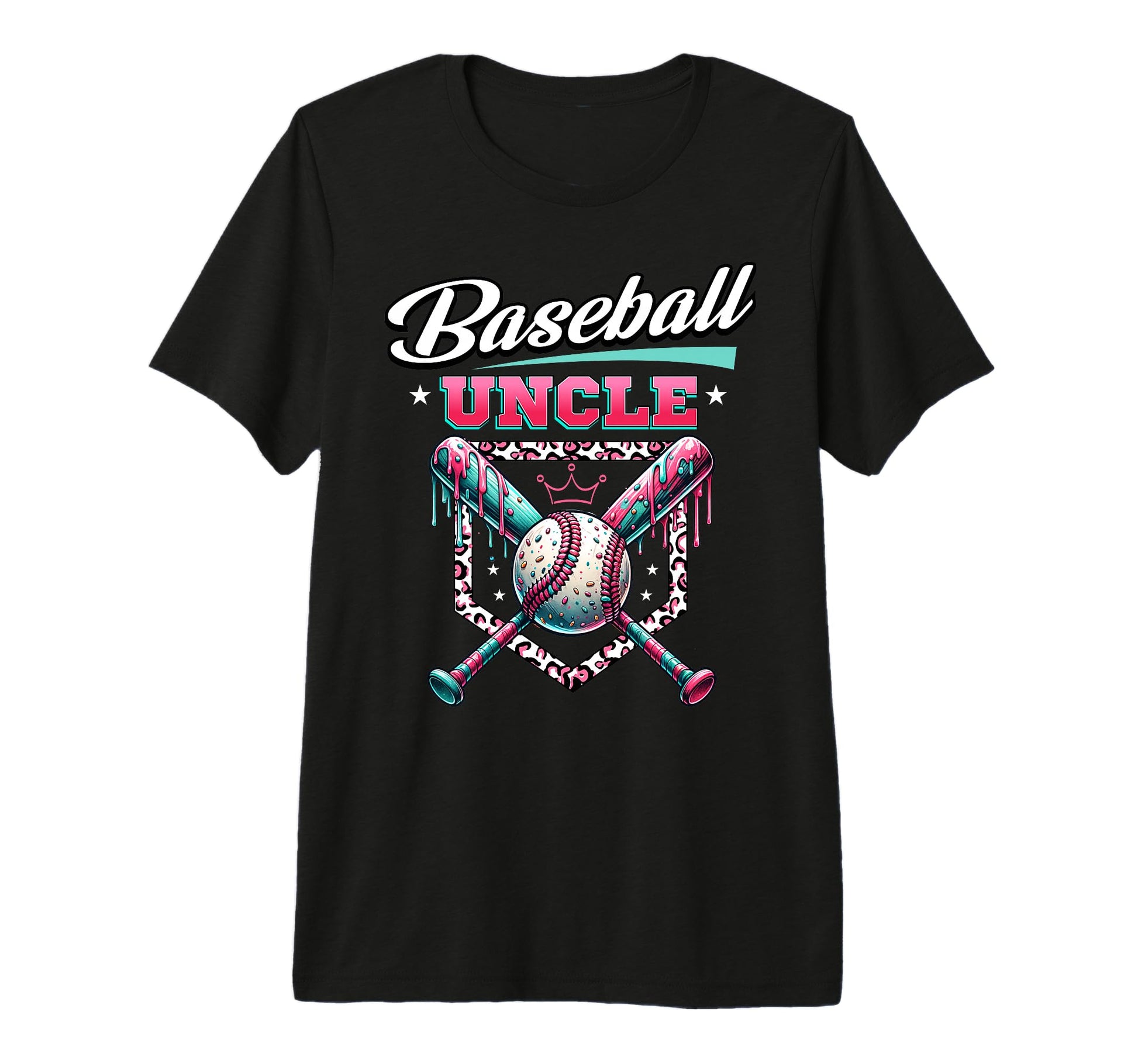 Mens Baseball Uncle Dripping Baseball Bat T-Shirt - Graphic Print Unisex - T-Shirt, Sweatshirt, Hoodie