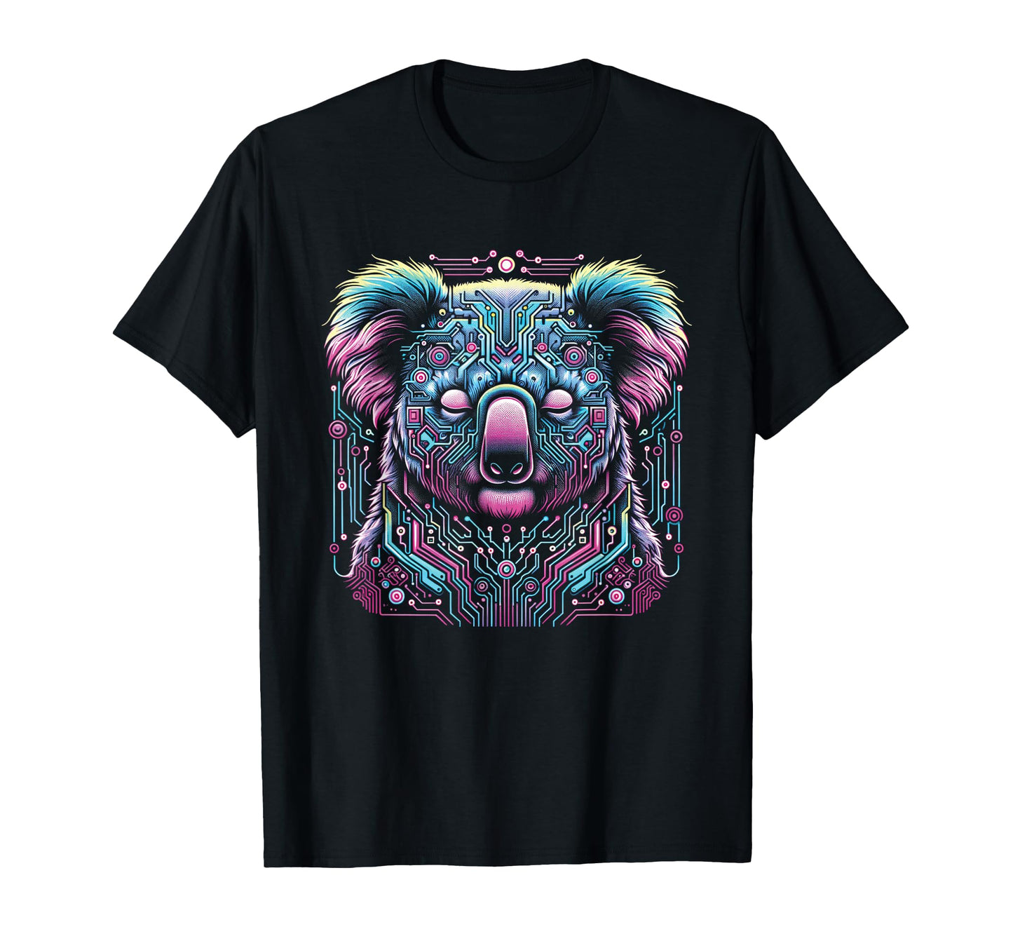 Vaporwave Koala Bear Cyberpunk Art T-Shirt - Minimalist Print for Adults - T-Shirt, Sweatshirt, Hoodie