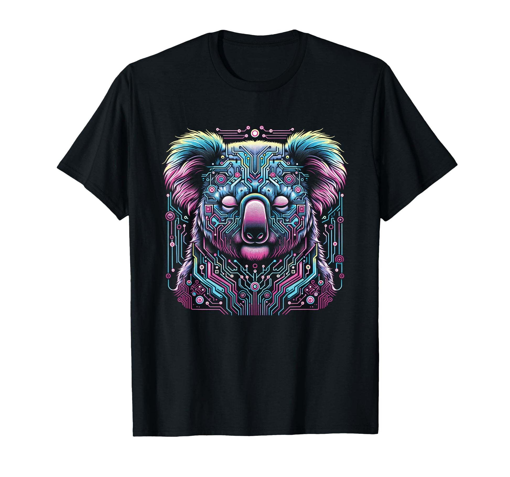 Vaporwave Koala Bear Cyberpunk Art T-Shirt - Minimalist Print for Adults - T-Shirt, Sweatshirt, Hoodie