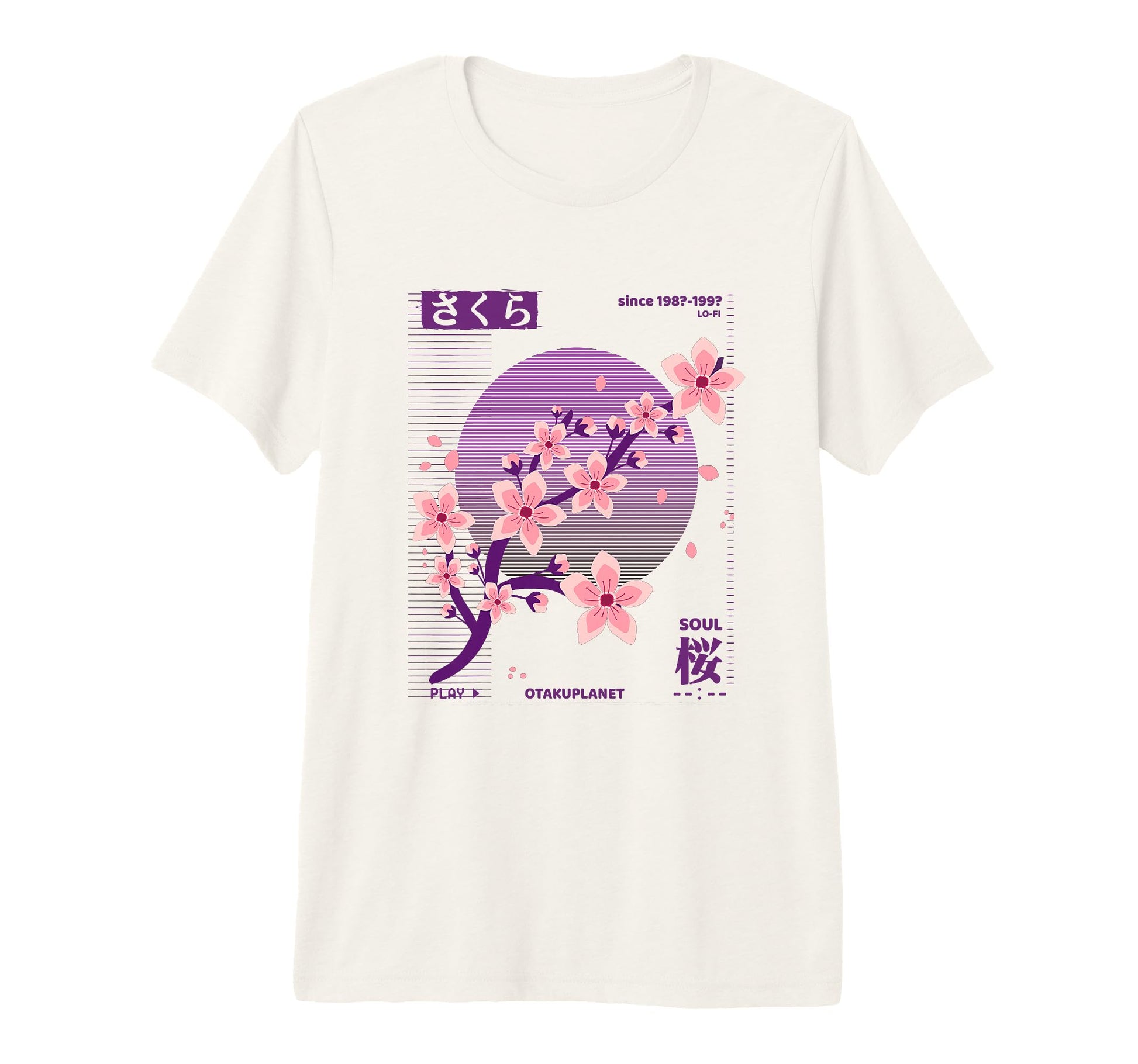 Vaporwave Japanese Sakura Floral T-Shirt - Fun Novelty Design Men Women - T-Shirt, Sweatshirt, Hoodie