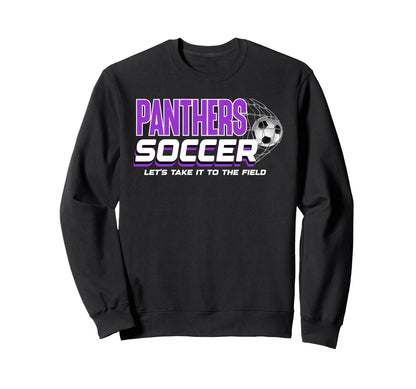 Purple Panthers Soccer Mom Game Day Sweatshirt - Trendy Graphic Men Women - T-Shirt, Sweatshirt, Hoodie