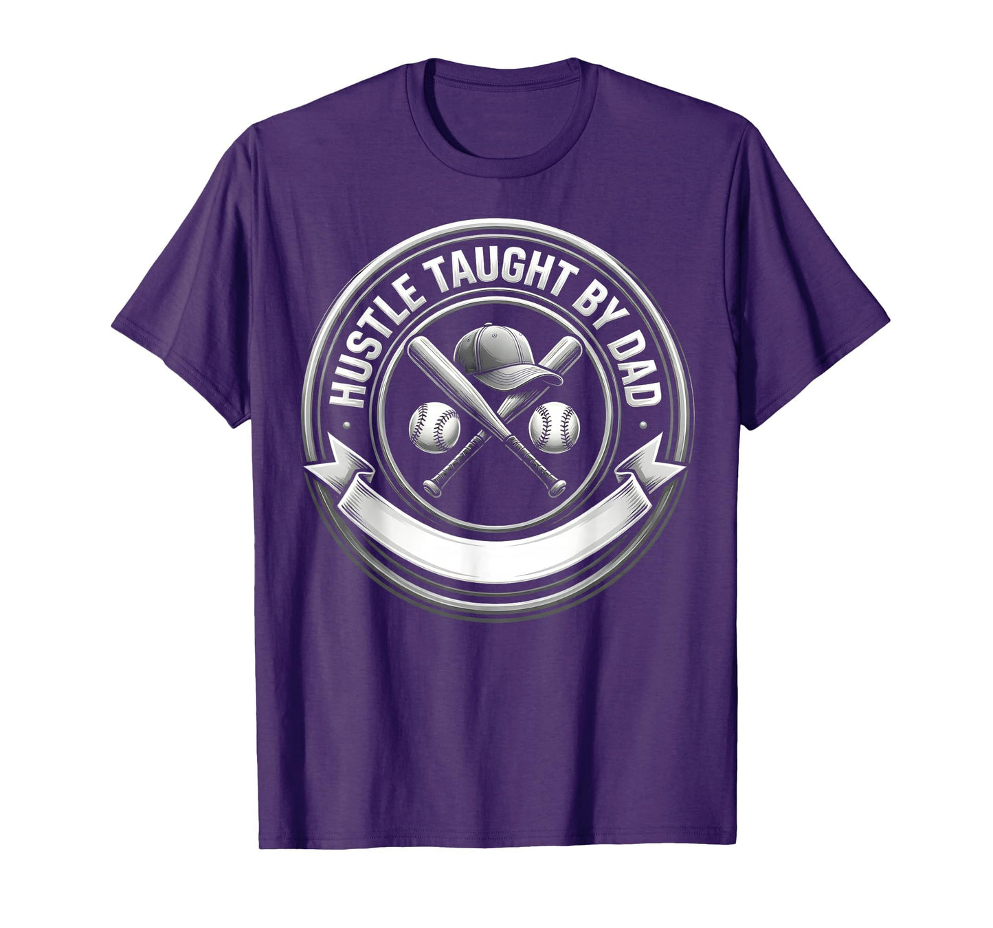 Hustle Taught Dad Softball Father T-Shirt - Fun Novelty Design for Adults - T-Shirt, Sweatshirt, Hoodie