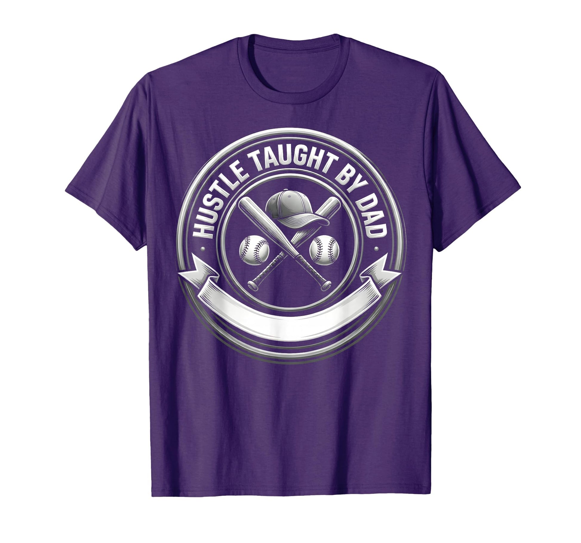 Hustle Taught Dad Softball Father T-Shirt - Fun Novelty Design for Adults - T-Shirt, Sweatshirt, Hoodie