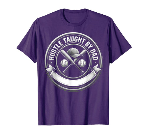 Hustle Taught Dad Softball Father T-Shirt - Fun Novelty Design for Adults - T-Shirt, Sweatshirt, Hoodie