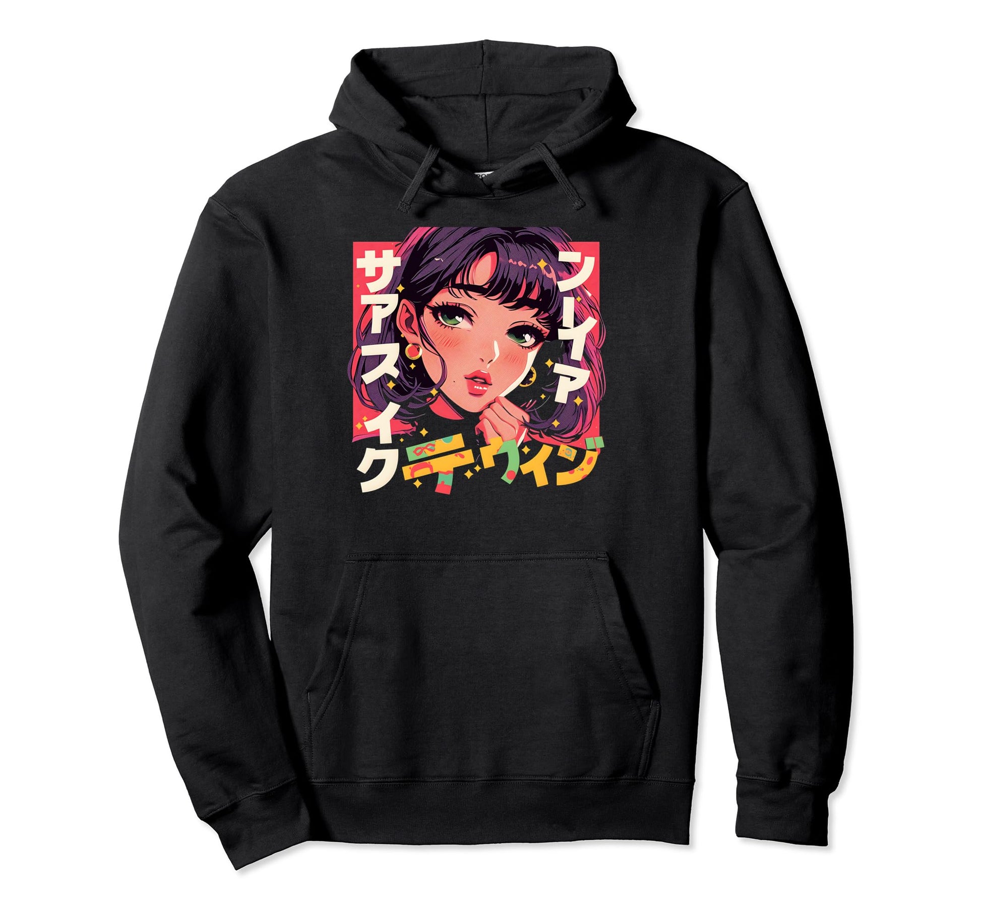 Anime Goth Grunge Demon Waifu Horror Hoodie - Streetwear Style Men Women - T-Shirt, Sweatshirt, Hoodie