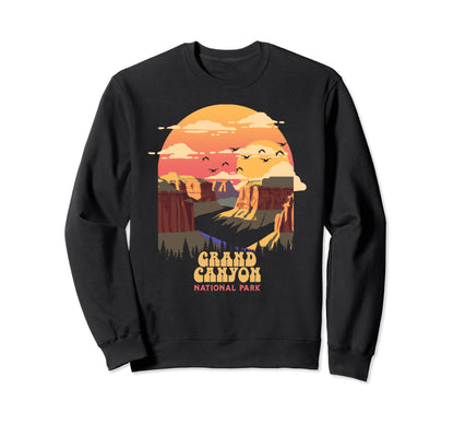 Grand Canyon National Park Sunset Wpa Sweatshirt - Unique Graphic Men Women - T-Shirt, Sweatshirt, Hoodie