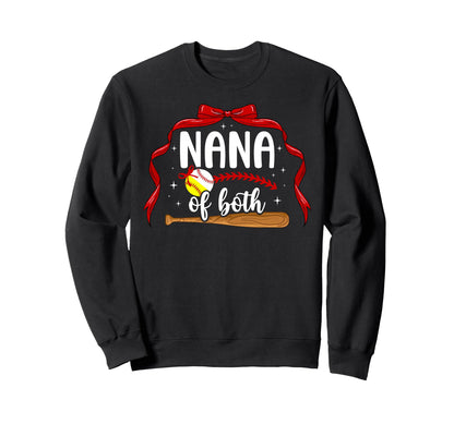 Nana Both Coquette Baseball Softball Sweatshirt - Custom Art Print Unisex - T-Shirt, Sweatshirt, Hoodie
