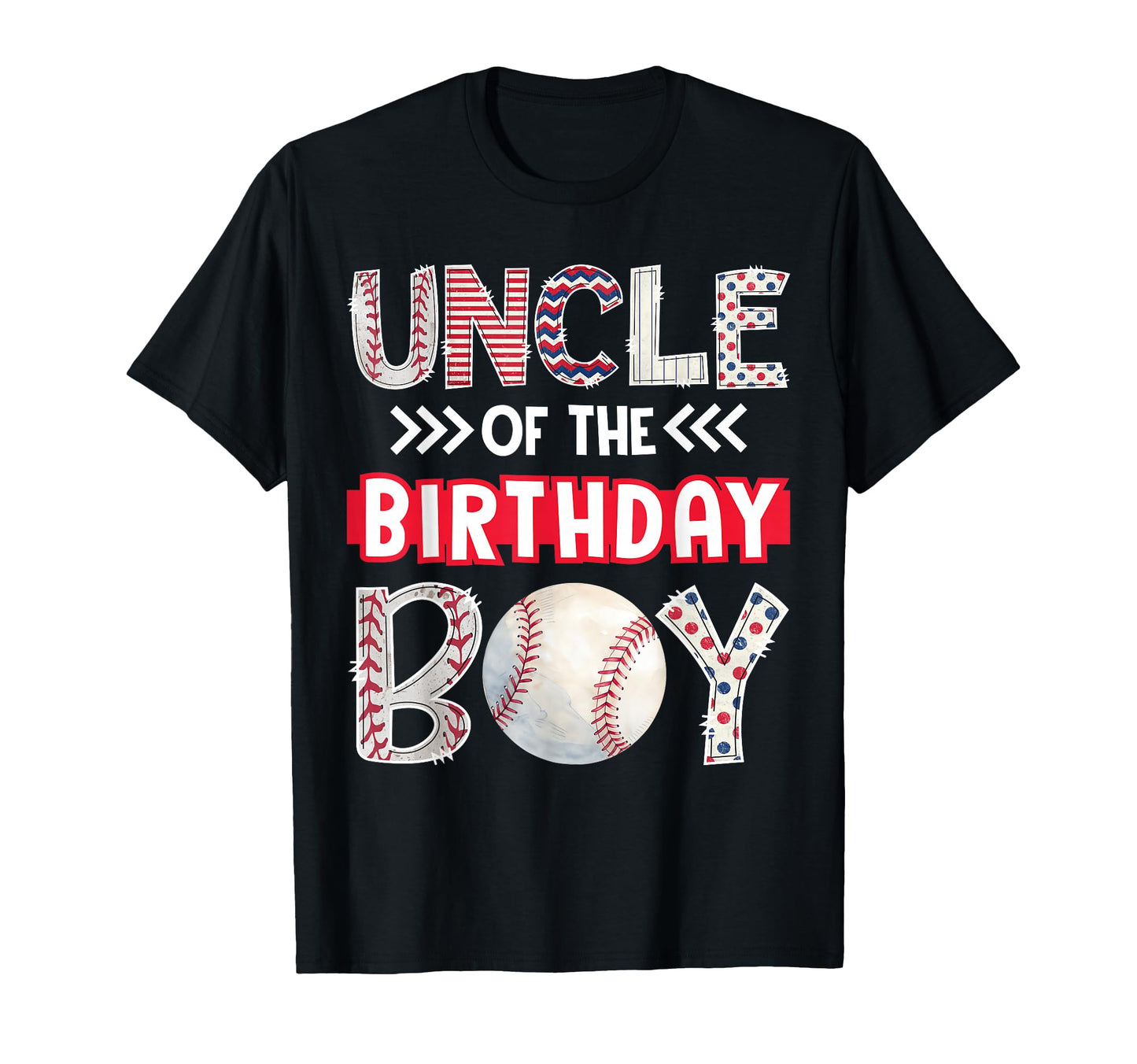 Uncle Birthday Baseball Family Squad T-Shirt - Novelty Apparel for Adults - T-Shirt, Sweatshirt, Hoodie