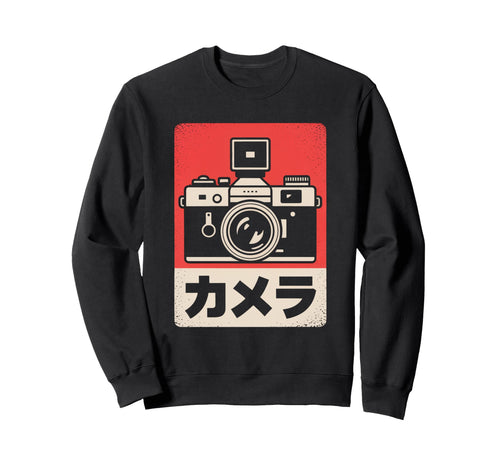 Japanese Analog Slr Camera Sweatshirt - Fun Novelty Design Unisex - T-Shirt, Sweatshirt, Hoodie