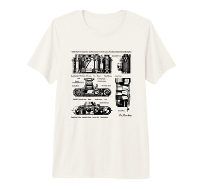 Low Aperture F1 9 Film Camera Diagram T-Shirt - Trendy Graphic for Adults - T-Shirt, Sweatshirt, Hoodie