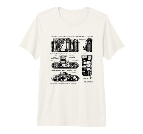Low Aperture F1 9 Film Camera Diagram T-Shirt - Trendy Graphic for Adults - T-Shirt, Sweatshirt, Hoodie
