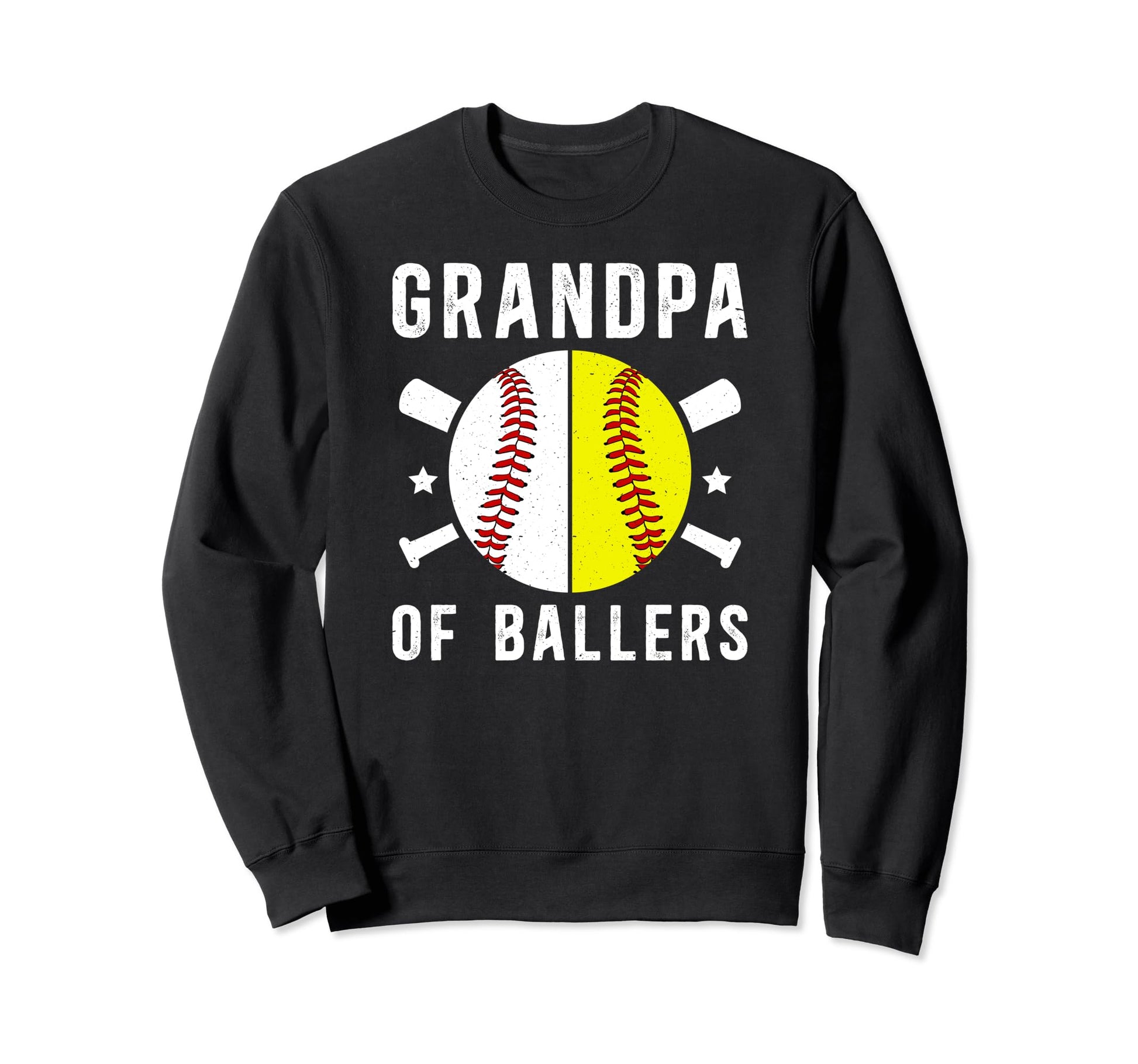 Grandpa Ballers Baseball Softball Sweatshirt - Novelty Apparel Men Women - T-Shirt, Sweatshirt, Hoodie