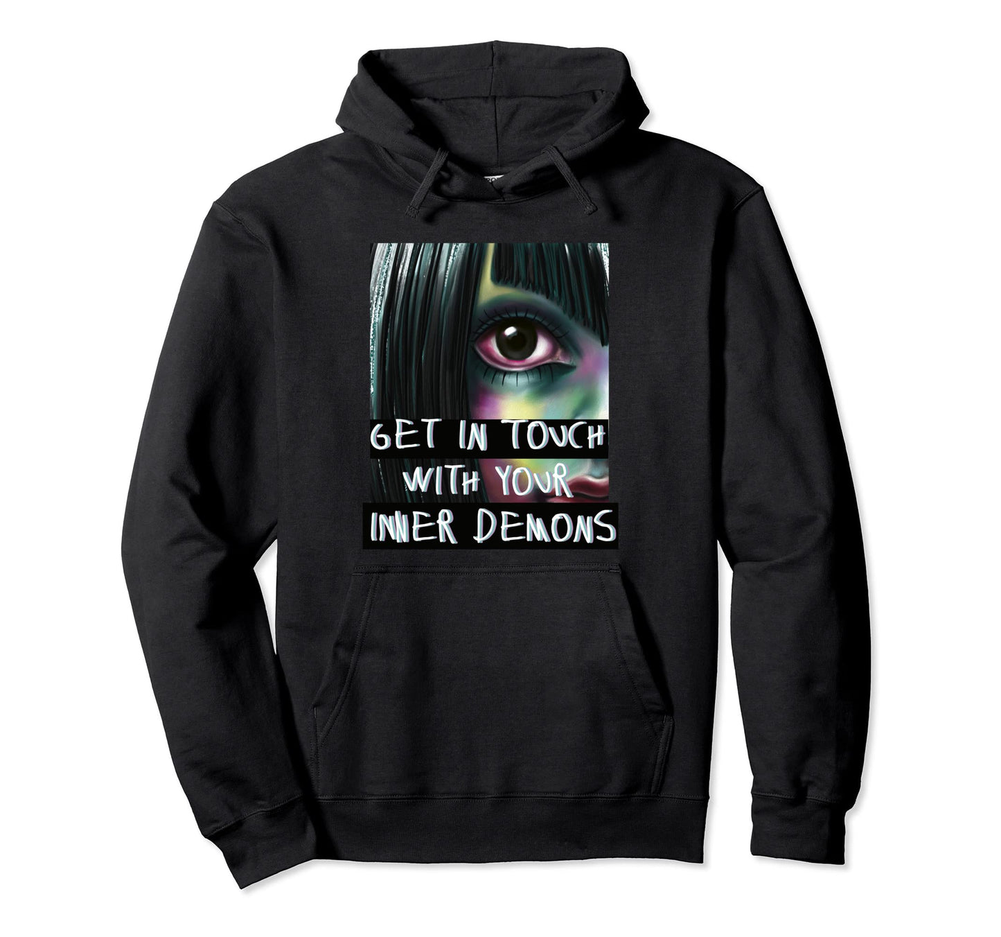 Anime Anime Eyes Inner Demons Waifu Hoodie - Novelty Apparel Unisex - T-Shirt, Sweatshirt, Hoodie